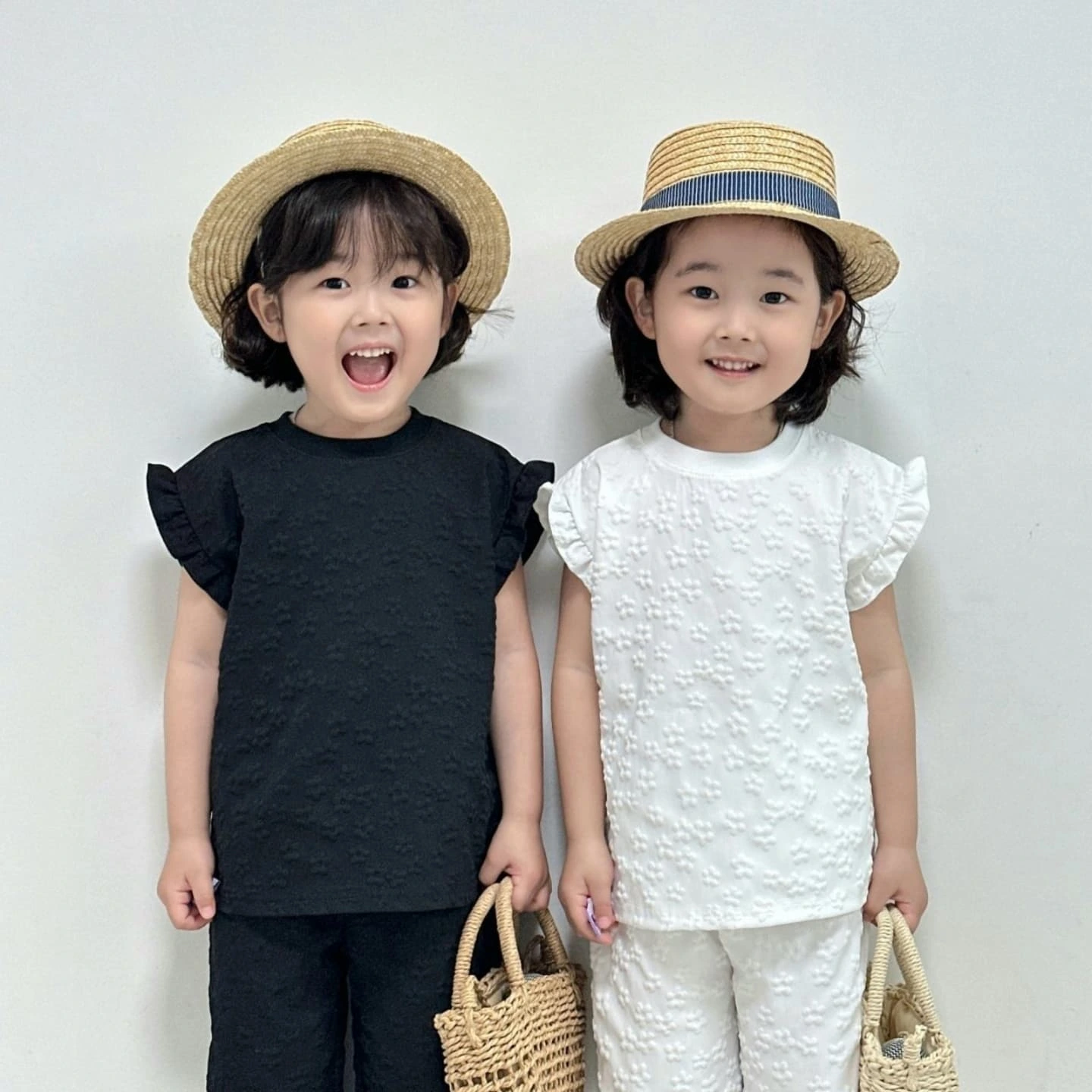 Milki Summer Embossed Top and Bottom Set