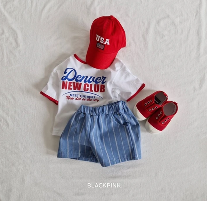 Black Pink Cony Denim Shorts